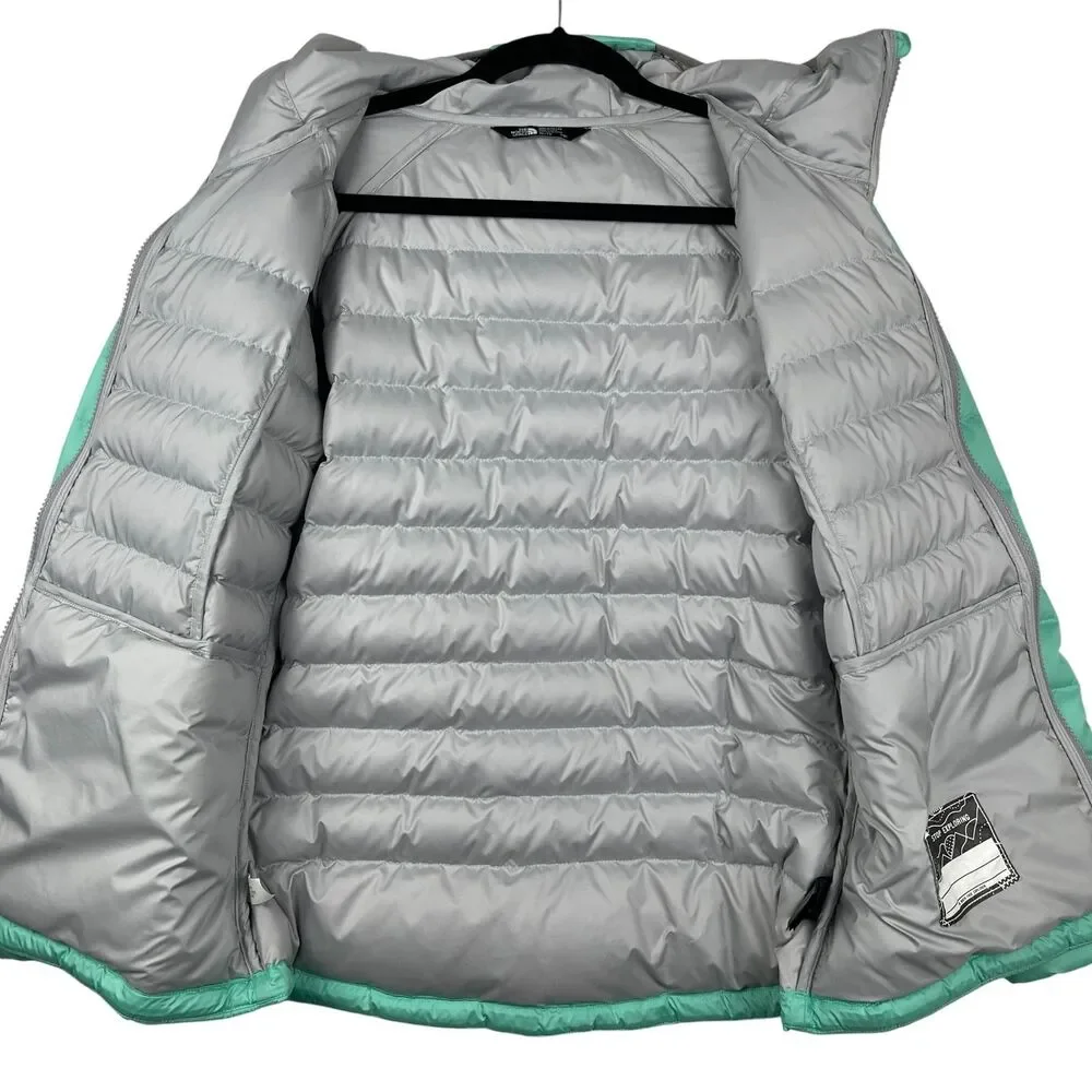 The North Face Girls Triclimate Jacket XL 3 in 1 Mint Green Grey Down Puffer - Picture 12 of 16